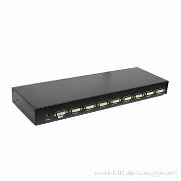 DVI Splitter 1 x 8, 1 to 8 DVI-D Splitter, Supports 1080p